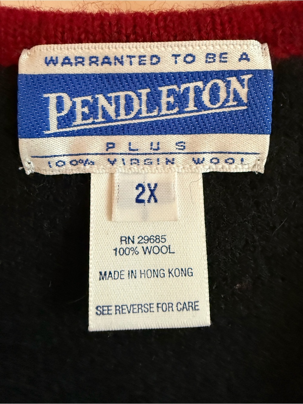 Black Pendleton Cardigan 2x - Picture 4 of 6